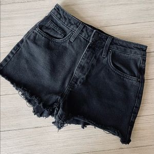 Forever 21 high waist black denim shorts